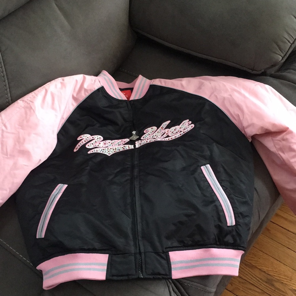 Pink and black satin Jacket